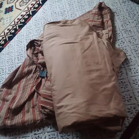 Ralph Lauren Brown KING Crosshatch Duvet Cover Set. 2 Shams - Picture 3 of 4